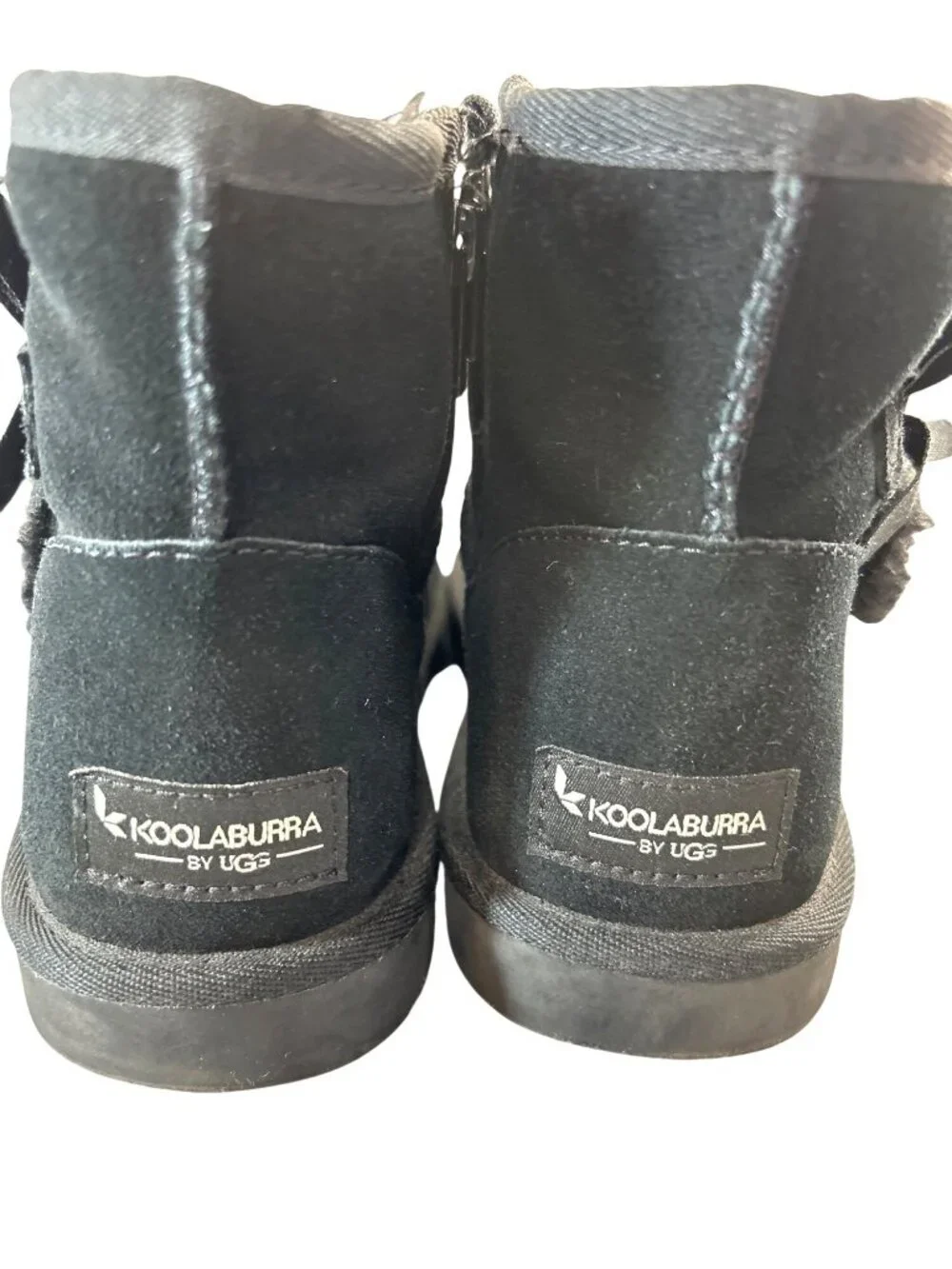 Kookaburra by UGG Girls Boots Ankle Fur Lined Zip Black Size 3